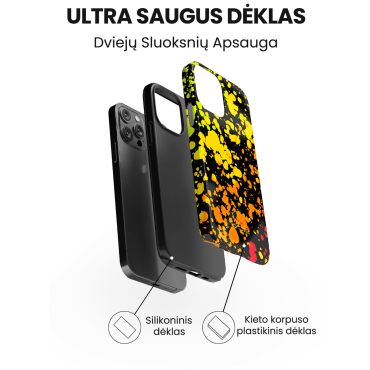 iphone 14 telefono dekliukas juodas spalvotas