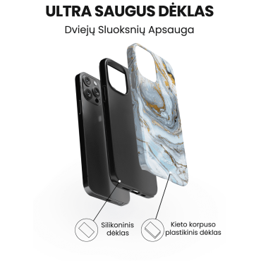 iphone 14 pro max telefono deklas zydros spalvos marmurinis