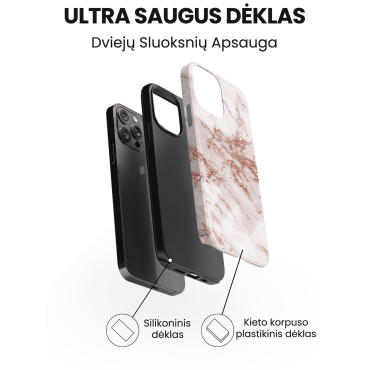 prabangus Apple iphone 14 telefono deklas rozines spalvos marmurinis