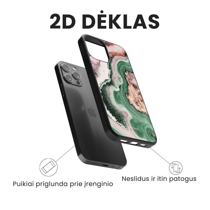 Apple iphone 14 telefono deklas zalias marmuras