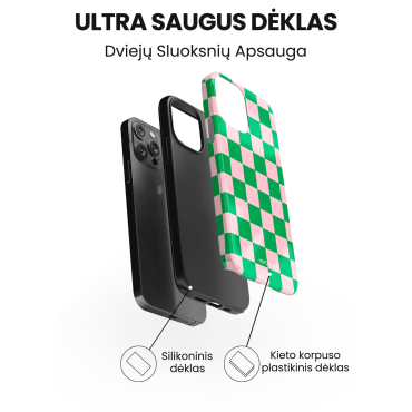 Apple iphone telefono deklas languotas checkered