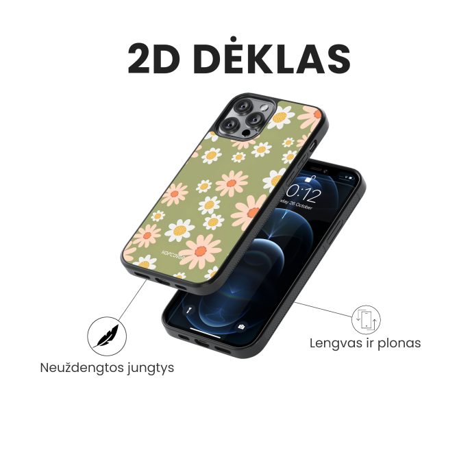 iPhone telefono deklas zalias su gelemis